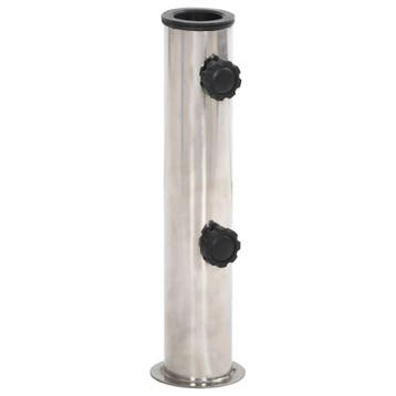 vidaXL Parasolvoet voor Ø38/48 mm stok staal zilverkleurig, Tuin en Terras, Verzenden, Nieuw