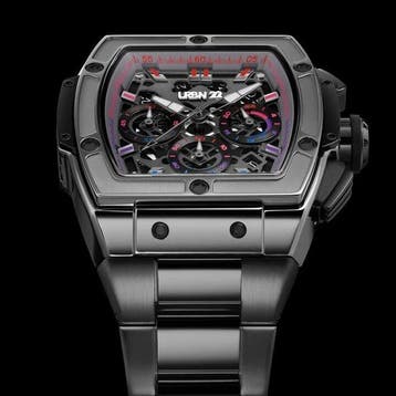 URBN22 - Skeleton - GunMetal - Seiko - Chronograph - New -, Handtassen en Accessoires, Nieuw