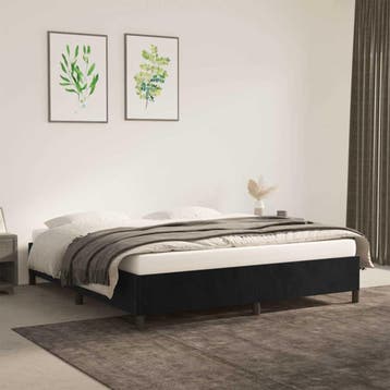 vidaXL Bedframe zonder matras 180x200 cm fluweel zwart, Verzenden, Nieuw