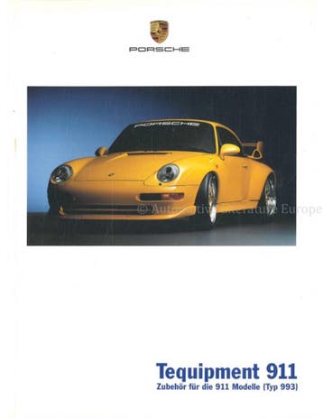 2002 PORSCHE 911 TEQUIPMENT BROCHURE DUITS