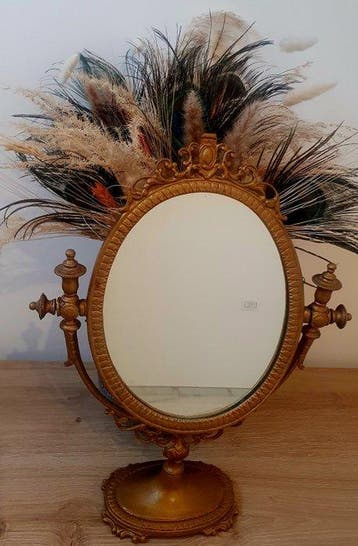 Miroir - Laiton - Miroir psychique vintage