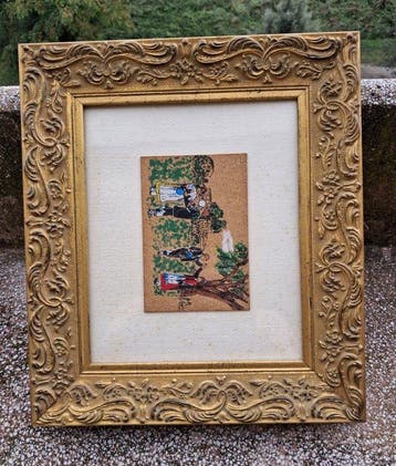 Cadre - Bois, Plâtre - 30 × 35 cm, Antiquités & Art