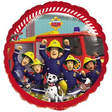 Helium Ballon Brandweerman Sam Leeg 43cm, Verzenden, Nieuw