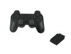 PS2 Controller Wireless Zwart (Third Party) (Nieuw), Games en Spelcomputers, Spelcomputers | Sony PlayStation 2, Ophalen of Verzenden