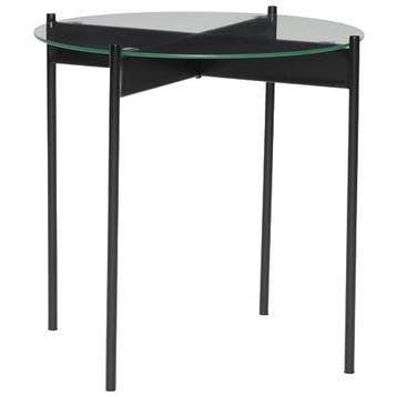Hübsch Bijzettafel Beam, Zwart - Ongebruikt, Verzenden, Zo goed als nieuw, Glas, Minder dan 45 cm