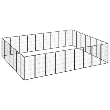 vidaXL Hondenkennel 32 panelen 50 x 100 cm gepoedercoat, Verzenden