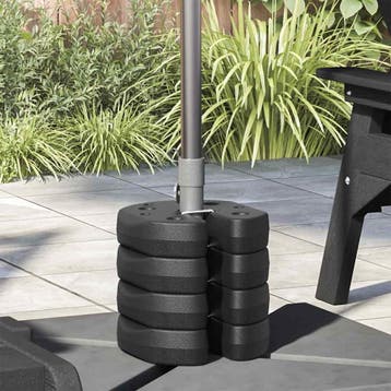 vidaXL Prieelgewichten 4 st 220x50 mm beton zwart, Tuin en Terras, Partytenten, Verzenden, Nieuw