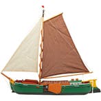 Skutsje Model 74cm Groen, Hobby & Loisirs créatifs, Modélisme | Bateaux & Navires, Ophalen of Verzenden
