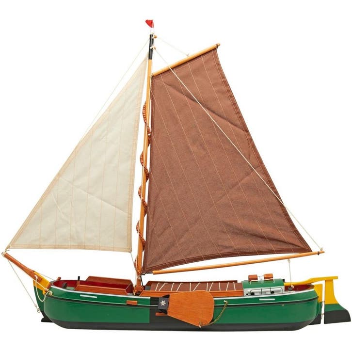 Skutsje Model 74cm Groen, Hobby & Loisirs créatifs, Modélisme | Bateaux & Navires, Enlèvement ou Envoi