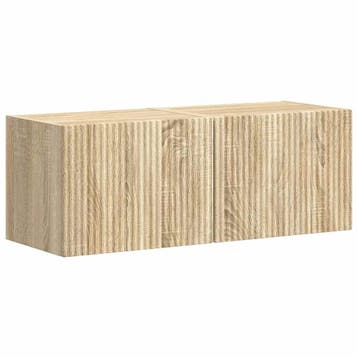 vidaXL TV Wandkast 2 st Sonoma Bewerkt hout, Verzenden