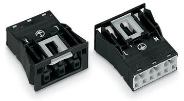 Wago 770-703 Snap In Socket 3 Polig Zwart - 770-703 [2, Doe-het-zelf en Bouw, Verzenden, Nieuw