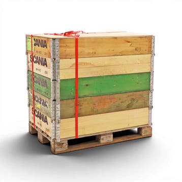 Gebruikte Opzetrand transportkist gesloten palletkist, Ophalen of Verzenden