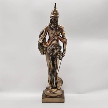 sculptuur, Greek Mythology Female Warrior Statue – Antique