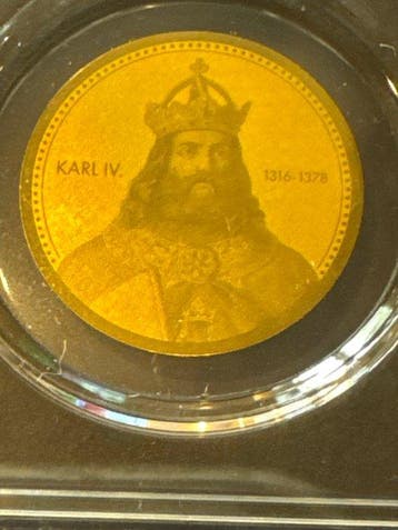 Duitsland. 3000 Francs Karl IV. 1/1000 oz (.999) mit CoA