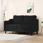 vidaXL Tweezitsbank / zetel 140 cm stof zwart, Verzenden, Nieuw