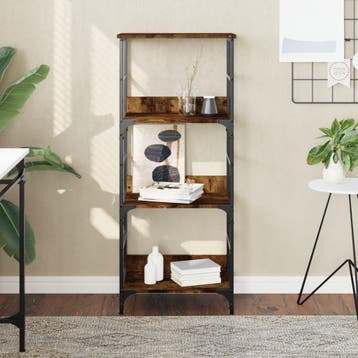 vidaXL Boekenrek 50x33x117,5 cm bewerkt hout gerookt, Huis en Inrichting, Verzenden, Nieuw