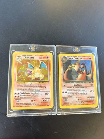 Pokémon - 2 Card - Dracaufeu, Dark 4/102; 4/82 Foil - WOTC -, Hobby en Vrije tijd, Verzamelkaartspellen | Pokémon, Nieuw