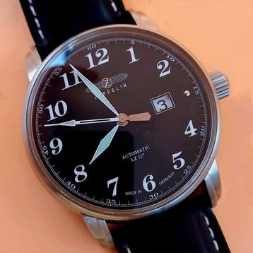 Zeppelin - LZ 127 Sternwarte Glashütte - 7650-2 - Homme -, Handtassen en Accessoires, Horloges | Heren, Nieuw