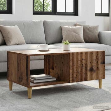 vidaXL Salontafel Oud hout 90 x 50 x 40 cm Bewerkt hout, Verzenden, Nieuw