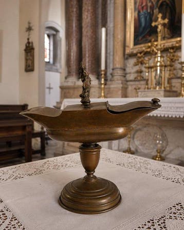 Liturgische navicella - 21 cm - Koper - 1800-1850, Antiek en Kunst