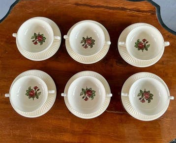 Wedgwood - Service de table pour le dîner (6) - Moss Rose -