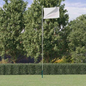 vidaXL Vlaggenmast deelbaar 6,08 m aluminium zilverkleurig, Diversen, Verzenden, Nieuw