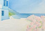 Marc Gratas (1947) - Les vacances - Aquarelle originale, Antiquités & Art, Art | Peinture | Moderne