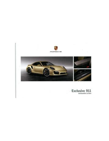 2014 PORSCHE 911 EXCLUSIVE HARDCOVER BROCHURE DUITS