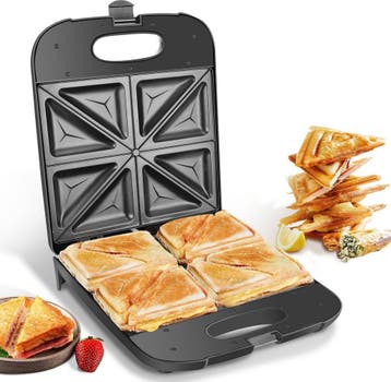 Tosti apparaat - Tosti ijzer - Sandwich maker - 1400W - Zwar, Verzenden