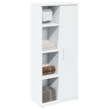 vidaXL Badkamerkast met rolhouder 39x22x90 cm wit, Verzenden, Nieuw