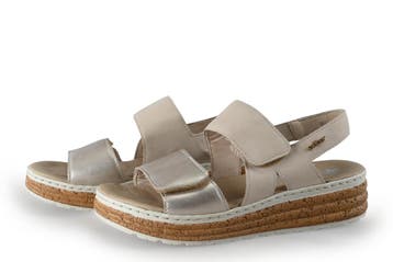 Rieker Sandalen in maat 39 Beige, Verzenden, Beige, Sandalen of Muiltjes, Zo goed als nieuw