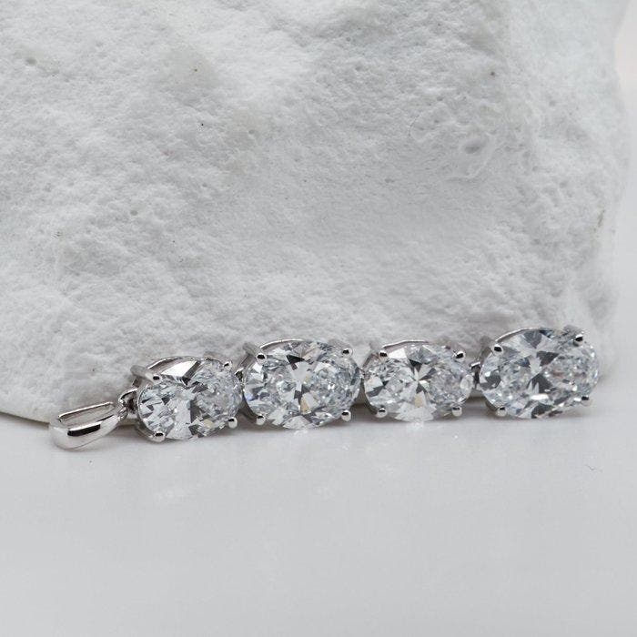 Zonder minimumprijs - Hanger - 14 karaat Witgoud - 2.40ct., Handtassen en Accessoires, Antieke sieraden