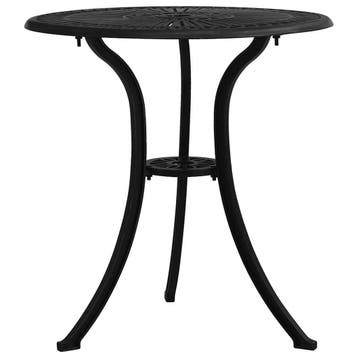 vidaXL Tuintafel 62x62x65 cm gietaluminium zwart, Verzenden, Nieuw