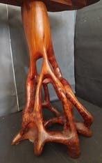 Bijzettafel - Eik - Sculpturale wortelpoot