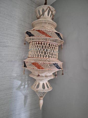 Lampe - coton tressé - Lampe vintage