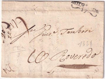 Oostenrijk 1802/37 - Postale geschiedenis, samen vijf, Postzegels en Munten, Gestempeld