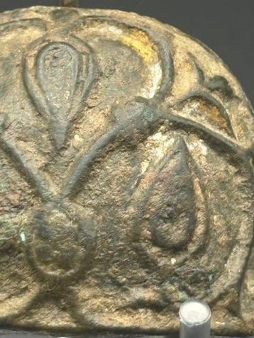 Byzantijns Brons Ornamentale applique met reliëf van