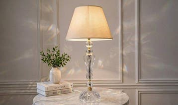 Artelight - Lampe - Cristal, Verre, Tissu - Lampe de table