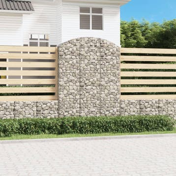 vidaXL Schanskorf gewelfd 150x50x200/220 cm gegalvaniseerd, Verzenden