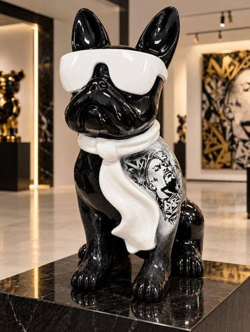 Daluxe Art - 1999 • XL Pop Art Dog, Antiquités & Art
