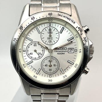 Seiko - Chronograph 100M - White Dial - Zonder minimumprijs