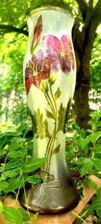 Vaas - Indrukwekkende grote vaas in Art Nouveau-stijl, met