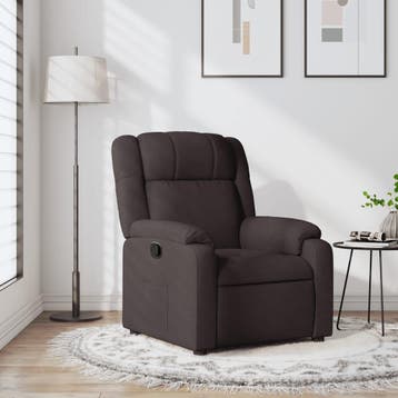 Fauteuil verstelbaar donkerbruin - Upgrade je interieur b..., Overige materialen, Verzenden, 75 tot 100 cm, Zo goed als nieuw
