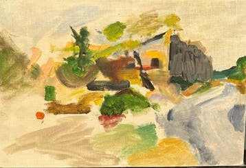 Franse school (XX) - Paysage Cezannien, Antiek en Kunst