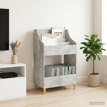 vidaXL Media Planken Betongrijs 70,5 x 46 x 112 cm Bewerkt, Huis en Inrichting, Verzenden, Nieuw