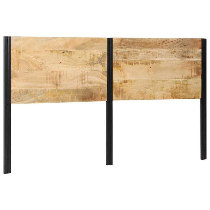 vidaXL Hoofdeinde 180 cm massief hout mango en ijzer, Maison & Meubles, Chambre à coucher | Lits, Envoi