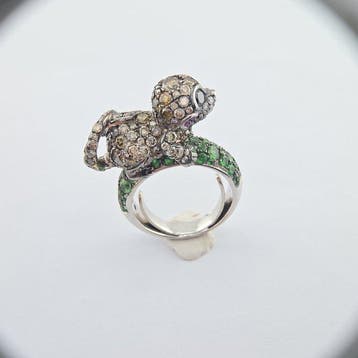 Other brand - Bague de cocktail - 18 carats Or blanc -