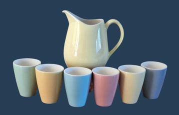Drinkservies voor 6 (7) - Keramiek, Antiek en Kunst