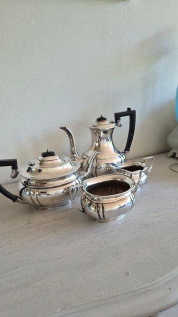 Ashberry - Koffie- en theeservies (4) - 8012 - Verzilverd -, Antiek en Kunst
