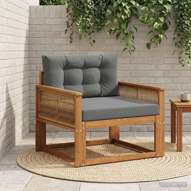 vidaXL Buiten Midden Sofa Naturel, Maison & Meubles, Canapés | Repose-pieds & Poufs, Envoi